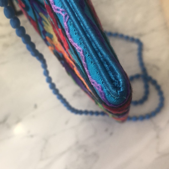 Bright, playful embroidered clutch - Picture 4 of 5